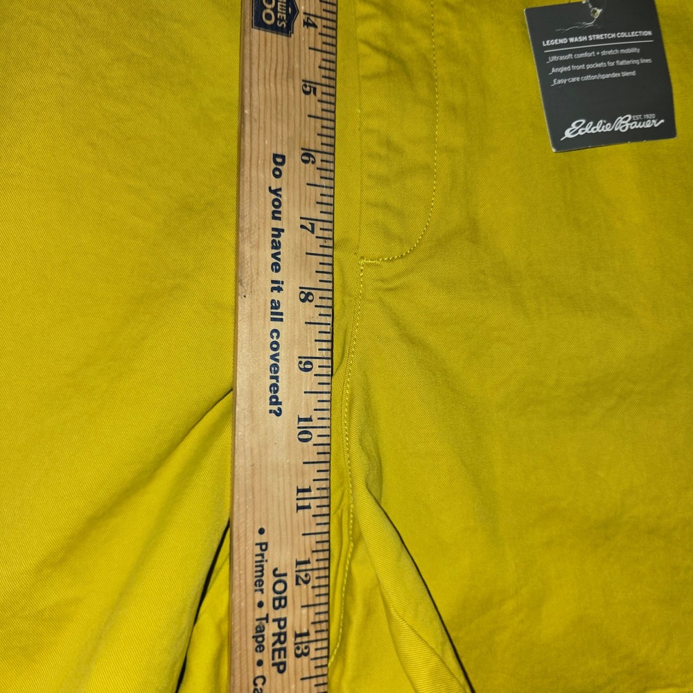 Eddie Bauer Shorts 16W Womens Yellow Legend Wash Stretch Lightly Curvy Slim - Picture 5 of 11